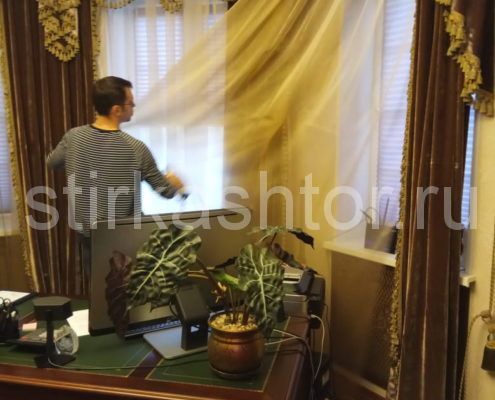 навеска и отпаривание штор
