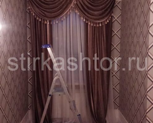 чистка штор в загородном доме